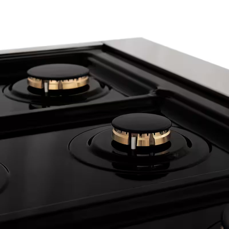 36 in. 6 Burner Gas Cooktop with Gold Knobs in Stainless Steel R6992