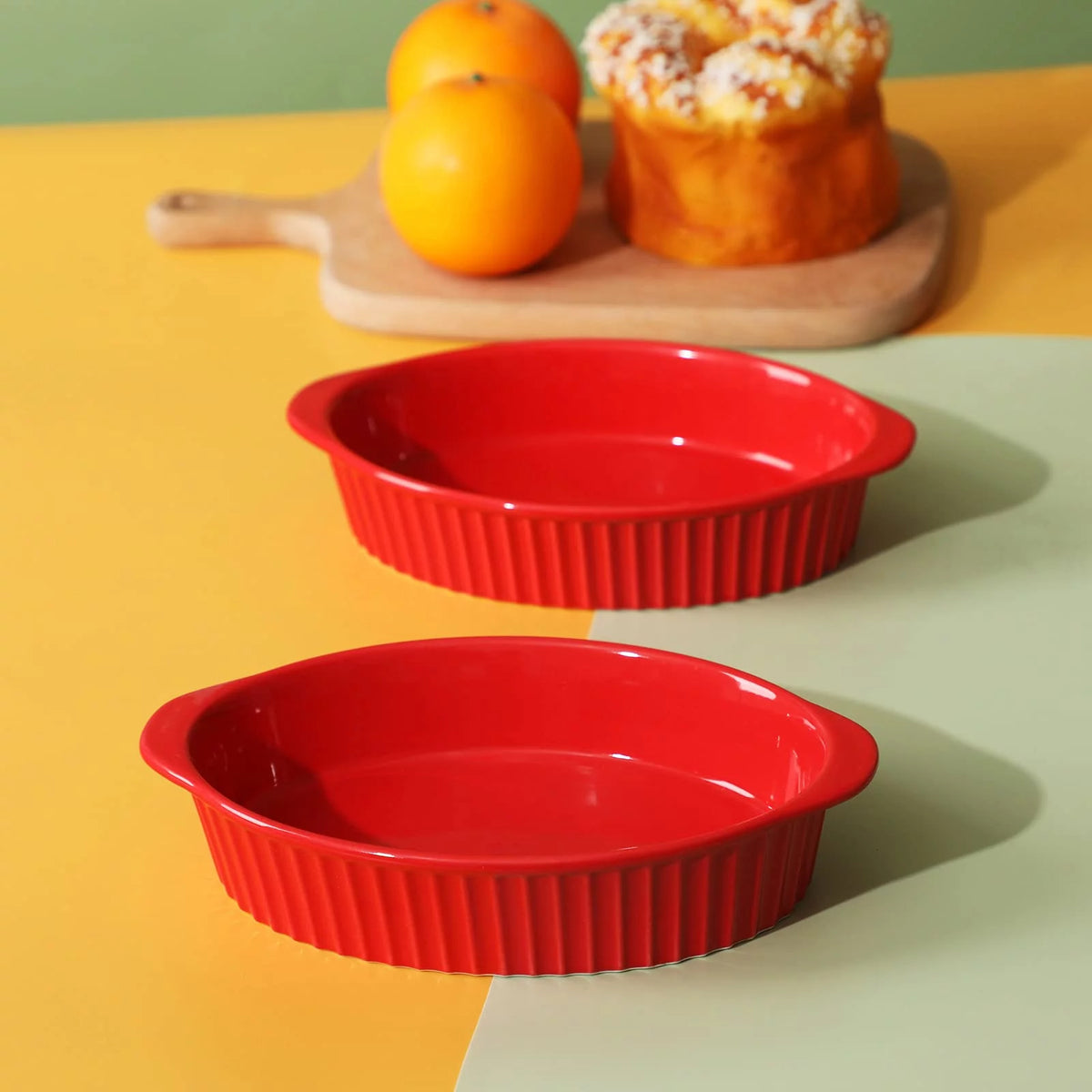Porcelain Small Oval Au Gratin Pans Set of 4 K295957