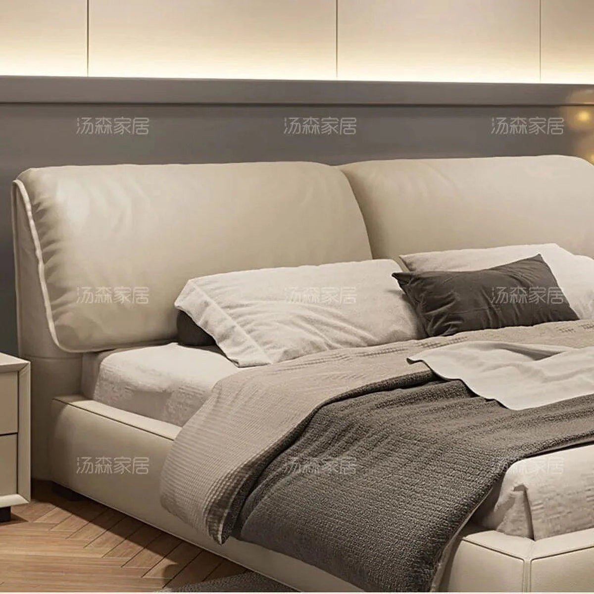 Queen Bed Frame with Headboard and Storage Y65841
