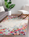 Multi Blue 8' x 10' Abstract Rug S724