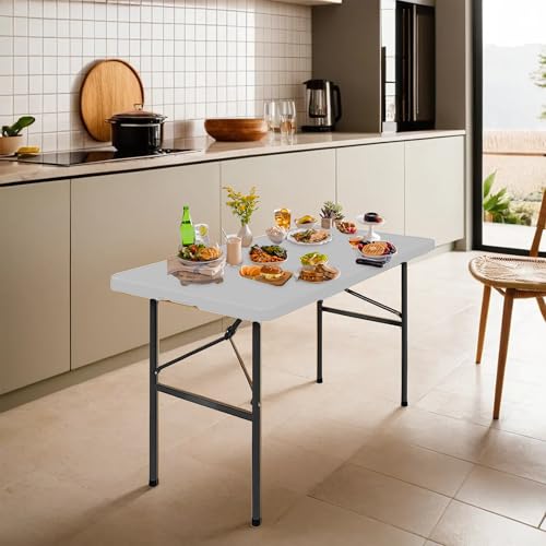 4ft White Plastic Folding Table A635