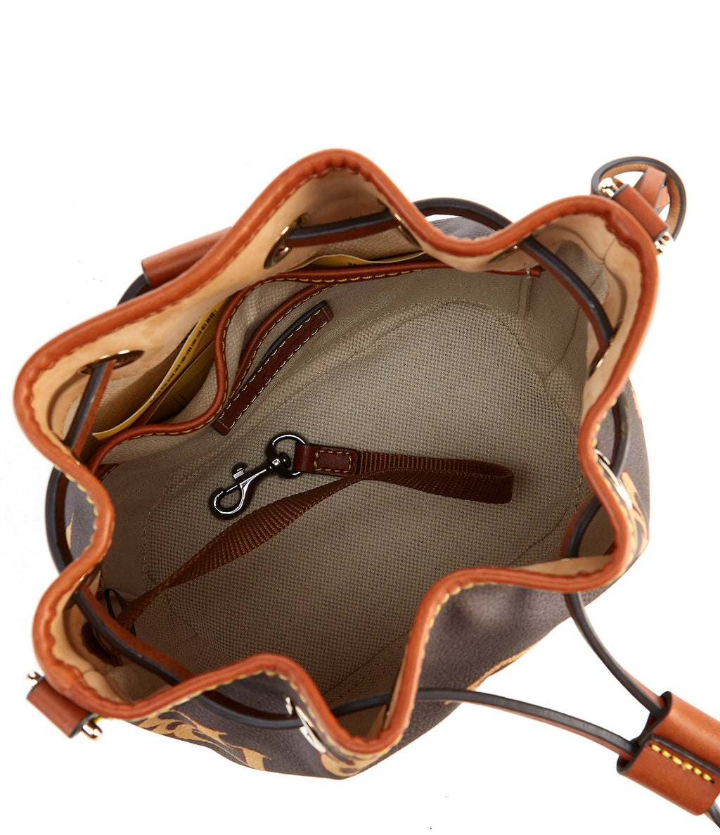 Saddle Coated Cotton Drawstring Bag T405279