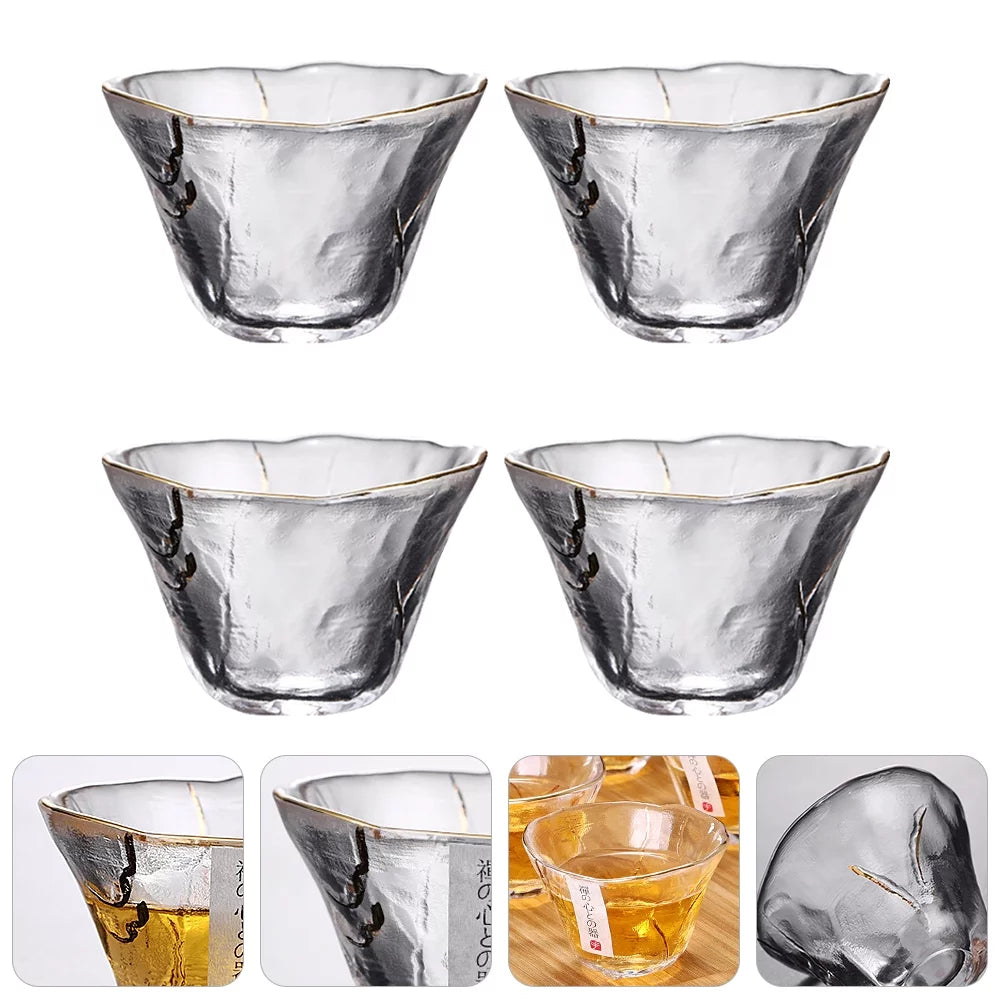 4pcs Glass Sake Cups R2457
