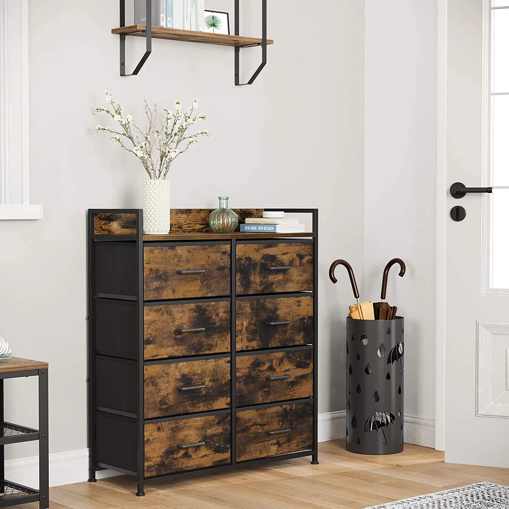 8 Fabric Storage Drawer Dresser with Metal Frame A3032