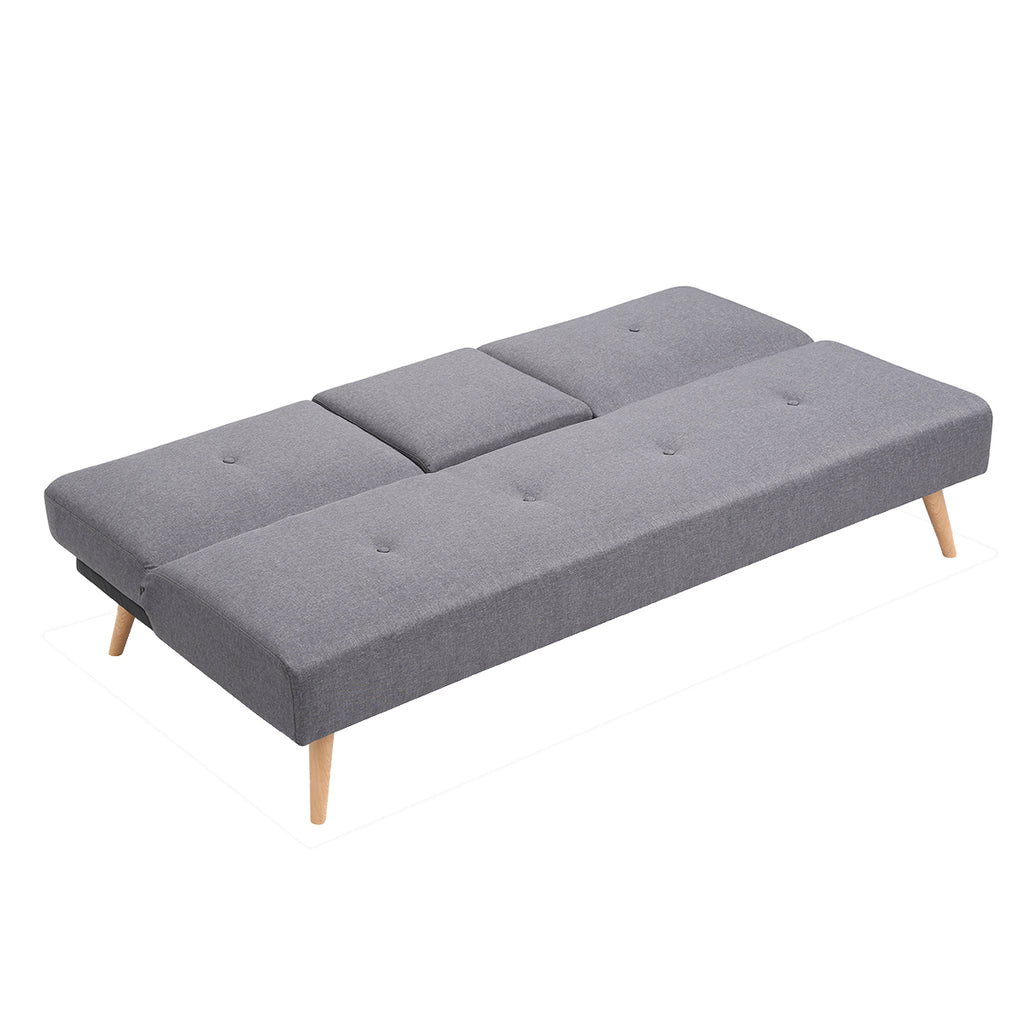 Grey Polyester Futon R579