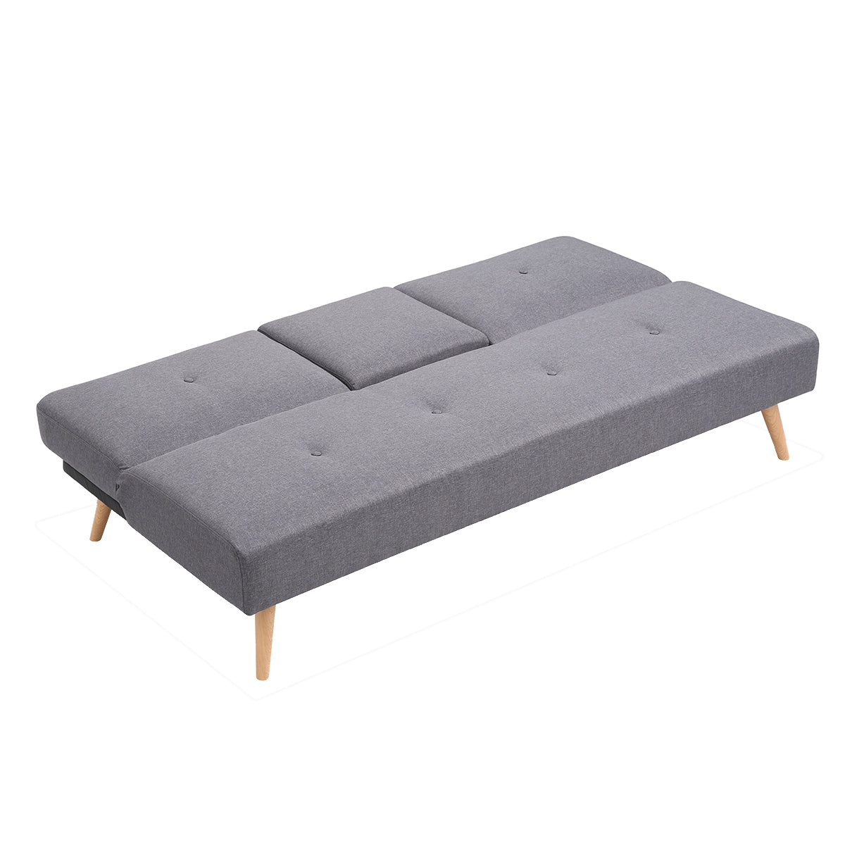 Grey Polyester Futon R579