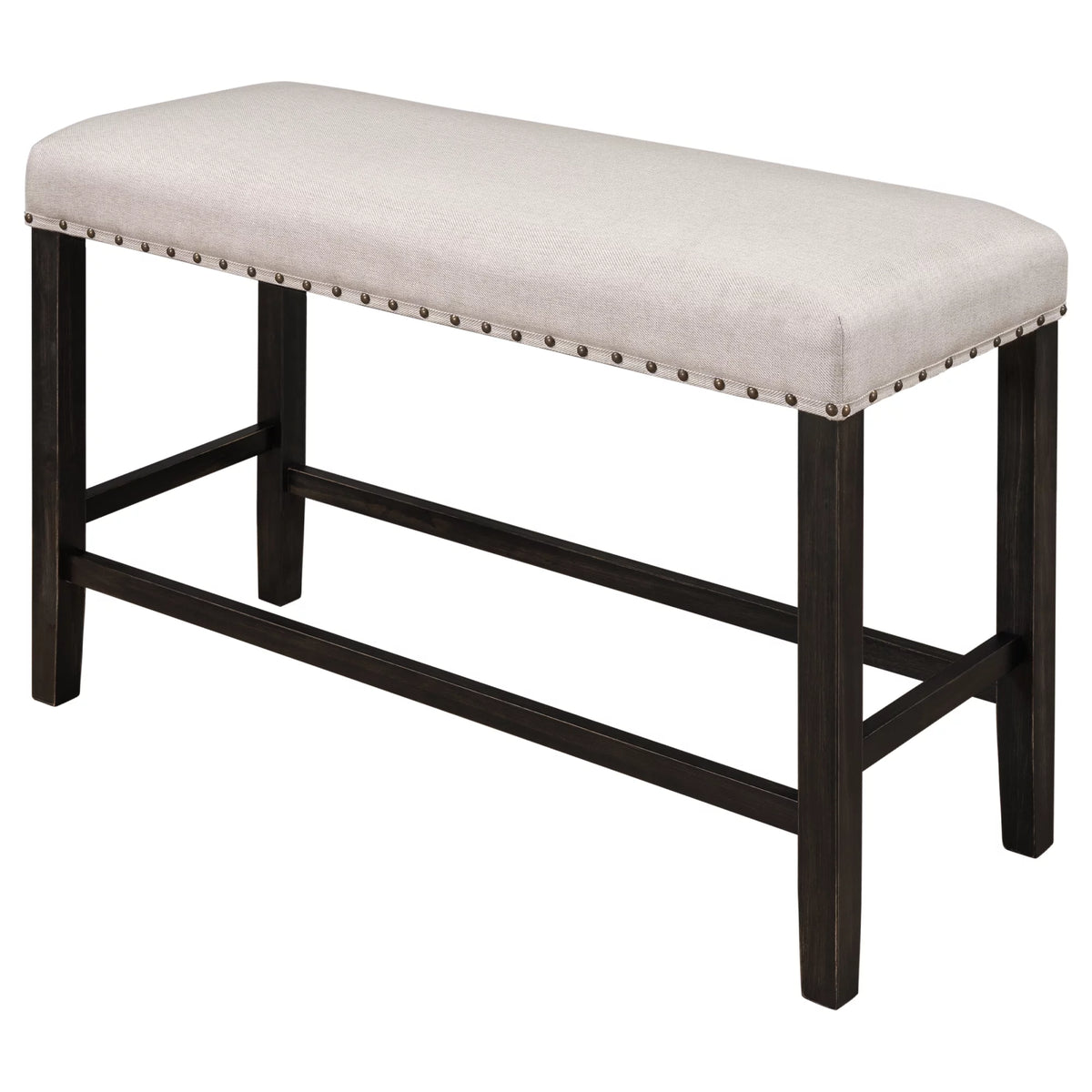 Rustic Wooden Upholstered Dining Bench U868136