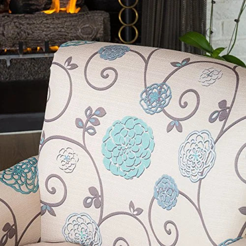 Blue Floral Club Chair F953