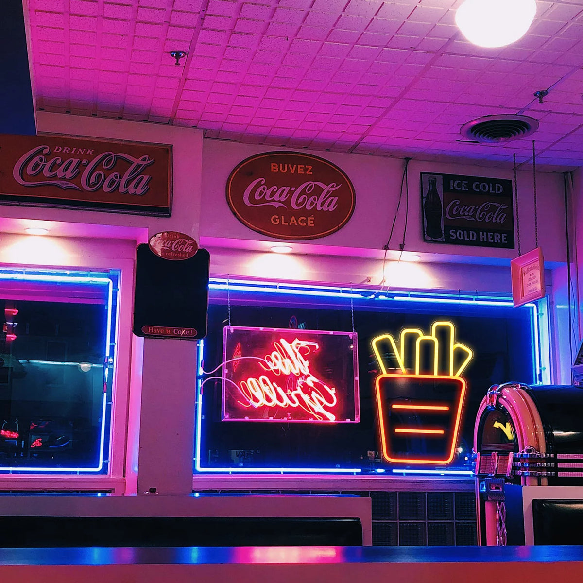 French Fries Shaped LED Neon Light Sign O761