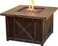 Square Gas Fire Pit with Durastone Top D13772