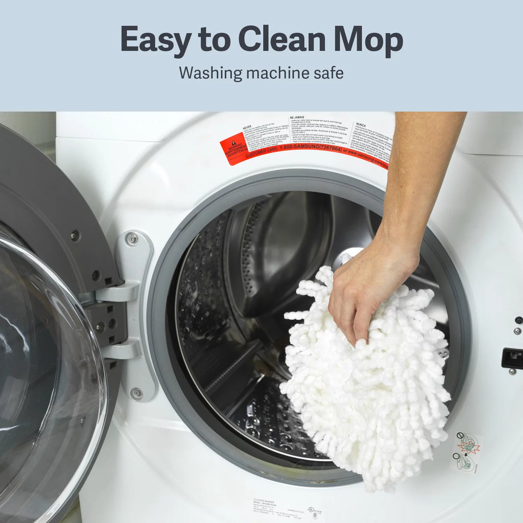 Blue/White Microfiber Spin Mop with 2-Bucket System M536