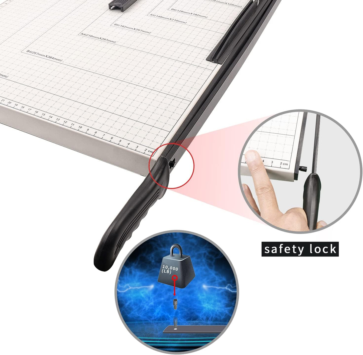 Guillotine Paper Cutter 21” Cutting Length with Safety Blade Lock K632