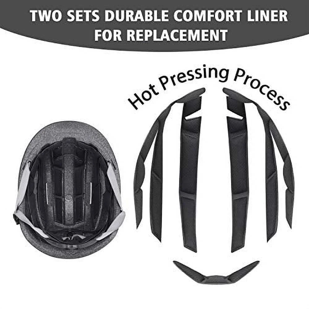 Adult Bike Helmet with Light and Replacement Pads L2640