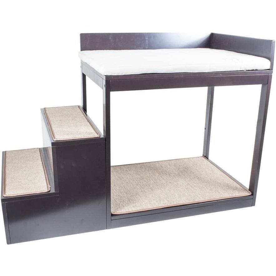 Brown Multi-Level Bed and Step System for Dogs Cats U618