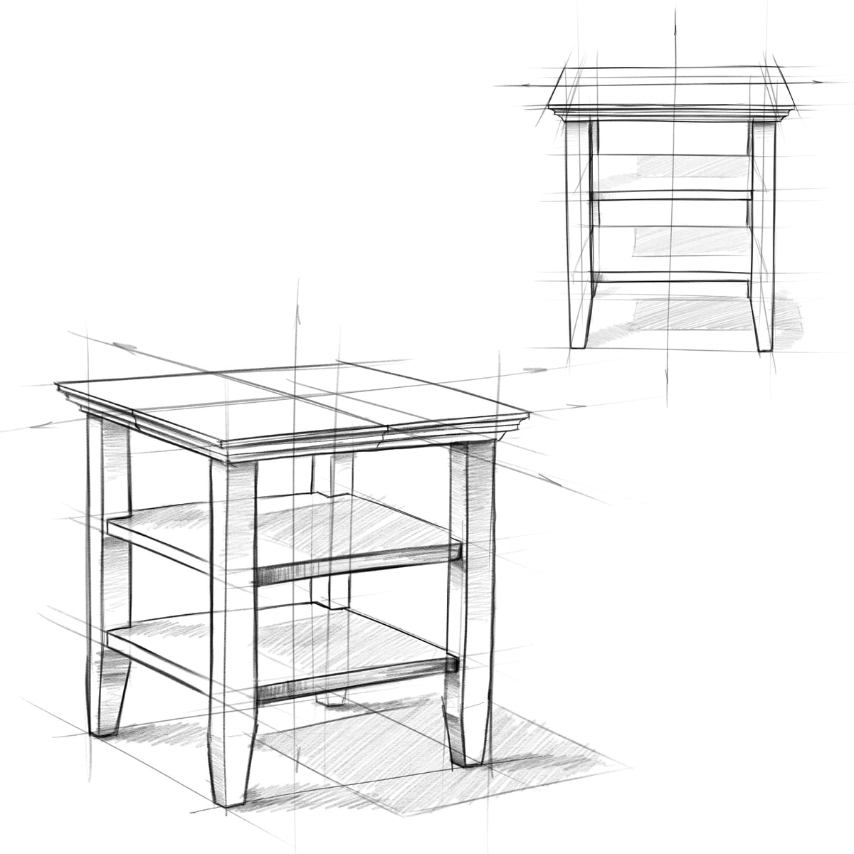 Solid Wood End Table O659984