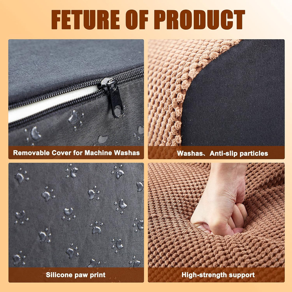 3 Tiers Foam Dog Ramps Non-Slip Pet Step S4177