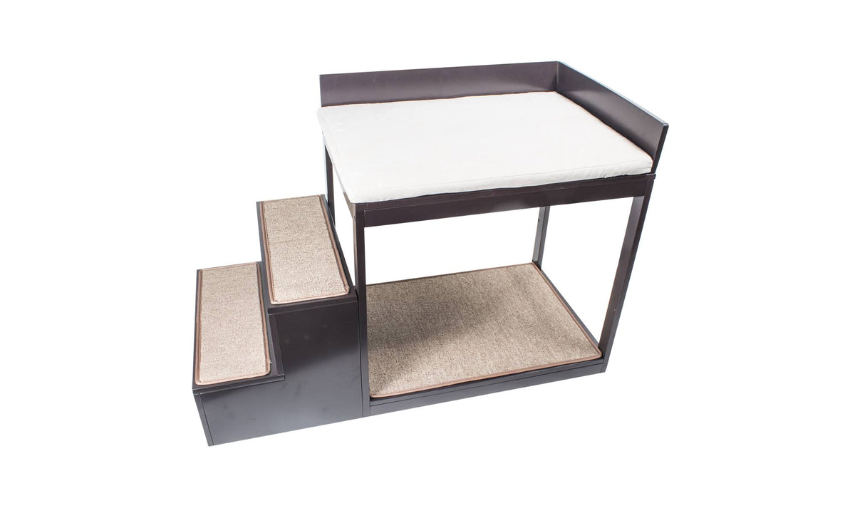 Brown Multi-Level Bed and Step System for Dogs Cats U618