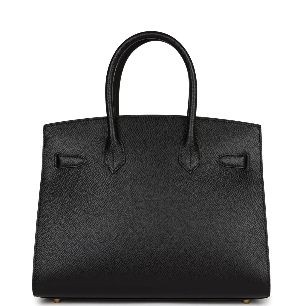 Black Leather Handbag J5644