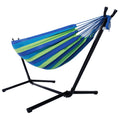 2-Person Portable Hammock with Canvas and Metal Stand Q6535
