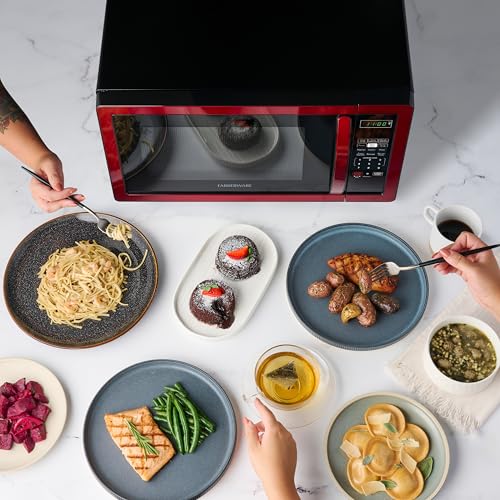 1000 Watts 1.1 cu ft Black Stainless Steel Microwave Oven F245