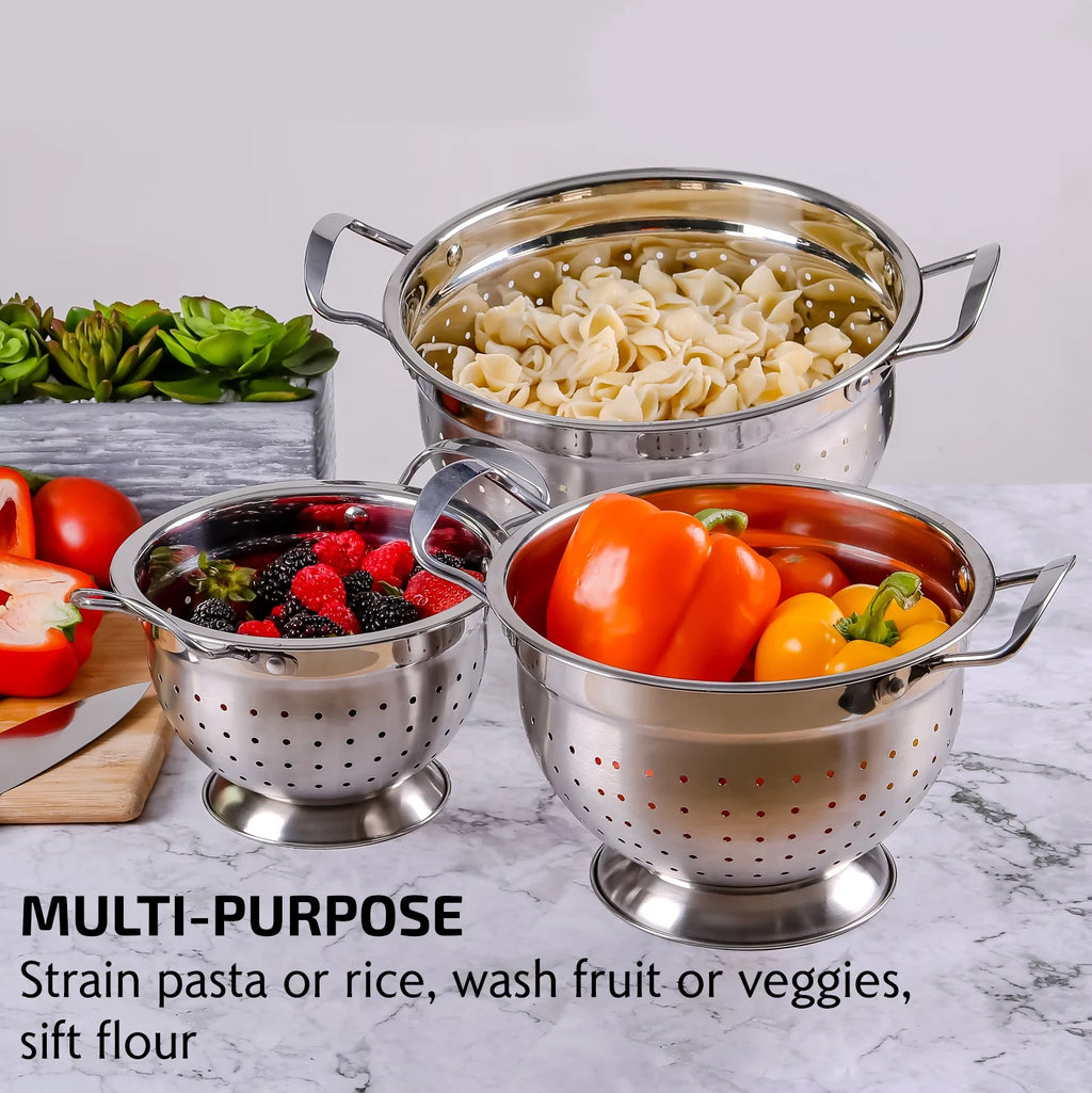 Stainless Steel Colander Set of 3 T80040