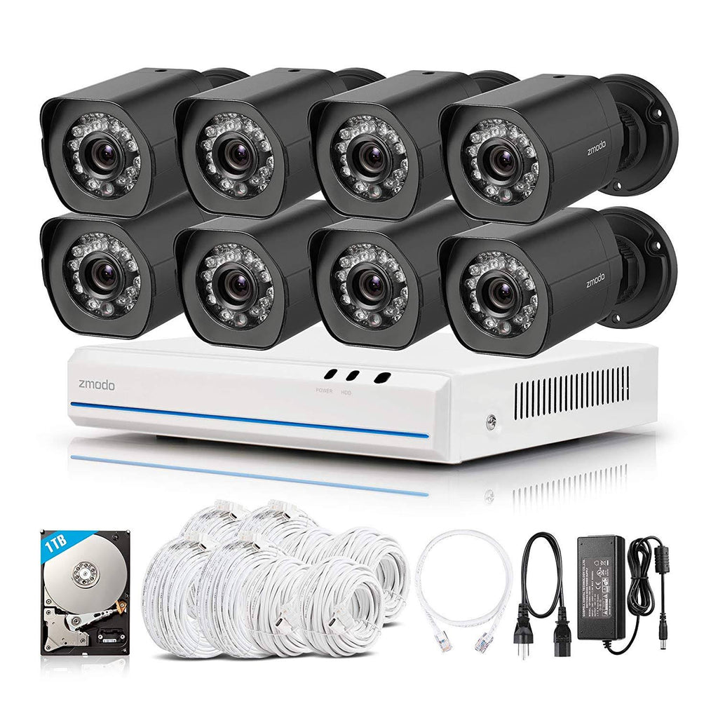 8CH NVR with 8 Cameras 1TB HDD J9128