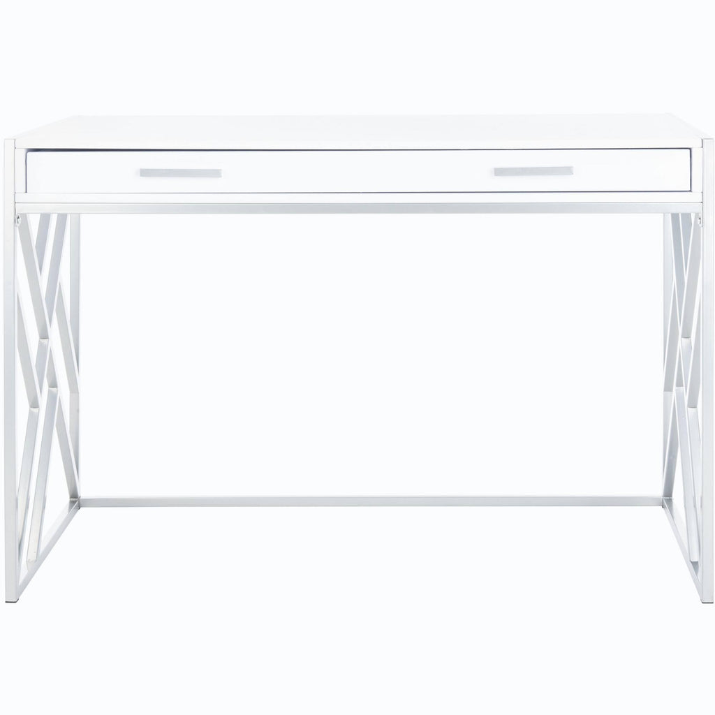 White 1 Drawer Desk E487