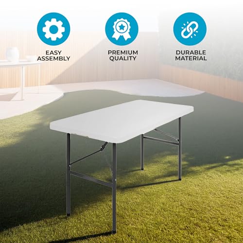 4ft White Plastic Folding Table A635
