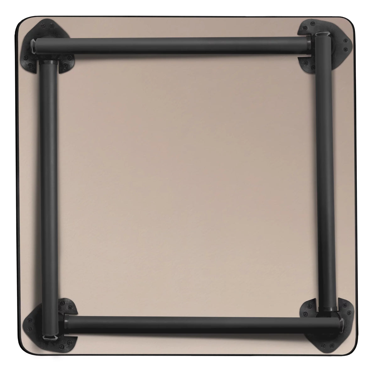 30" Square Folding Breakroom Table Grey Black M66913