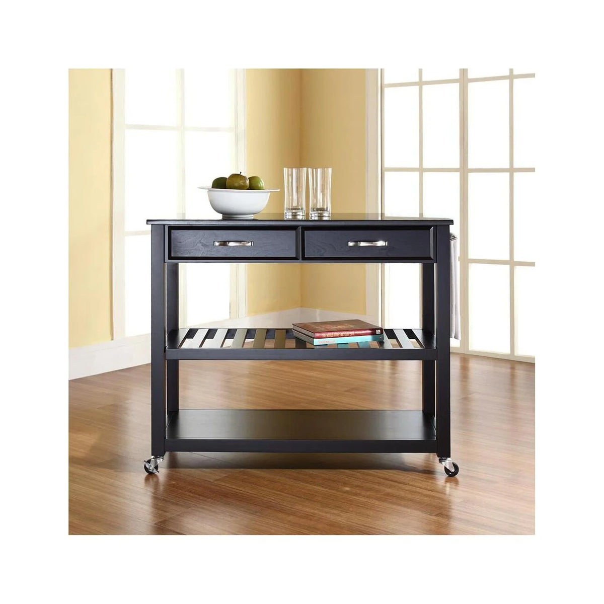 Southwestern Style Granite Top Kitchen Prep Cart H690