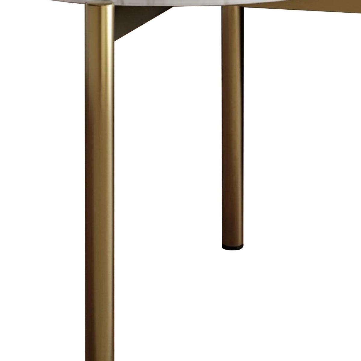22 Inch Marble Top Metal Legs End Table V507089