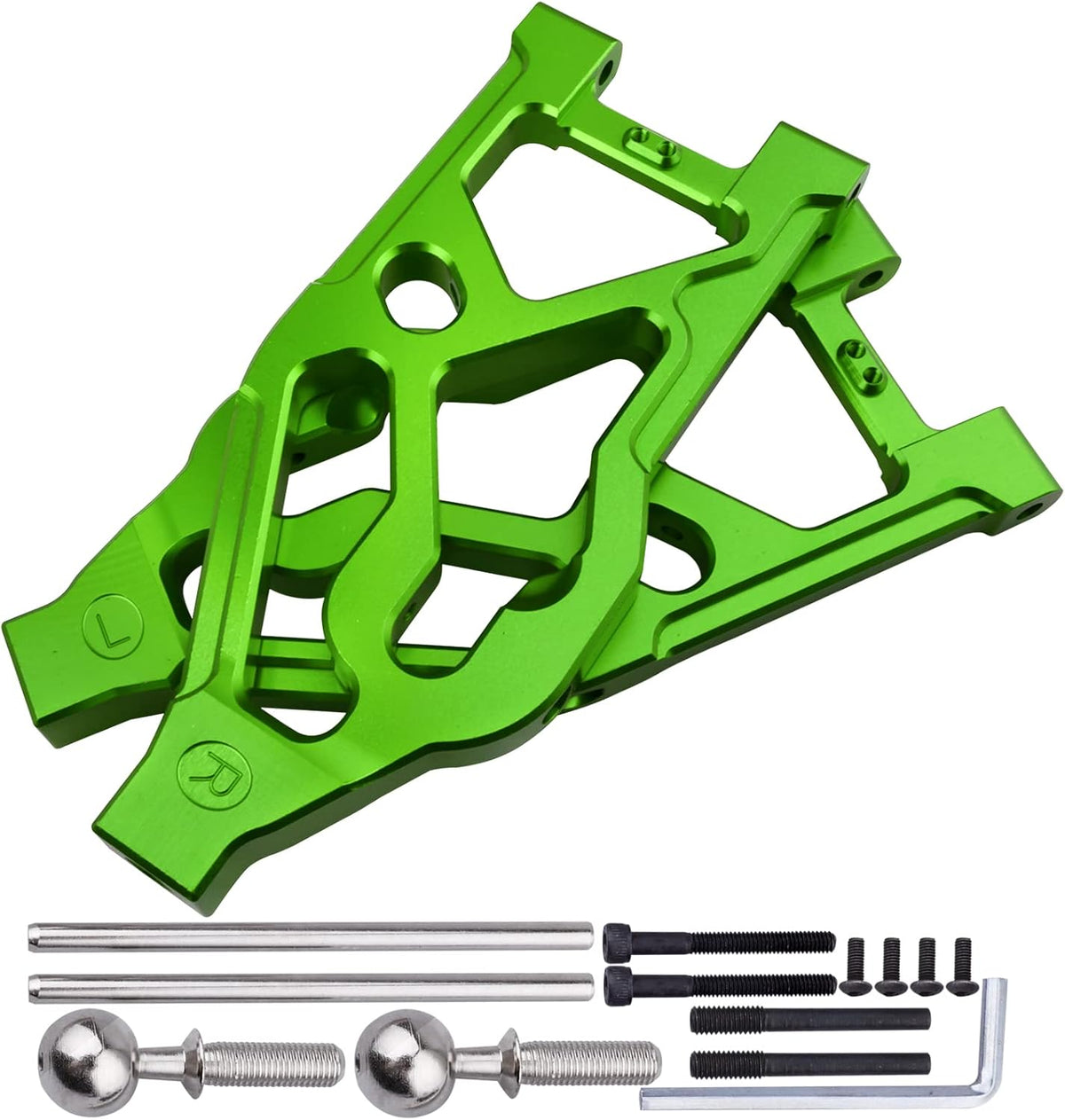 Aluminum Front Lower Suspension Arms for 1/5 Scale RC Truck (Green) Pack of 2 I9229