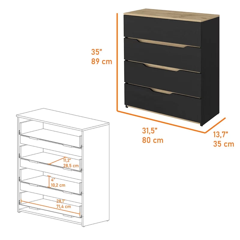 2-Piece Bedroom Set with Nightstand and Dresser K644841