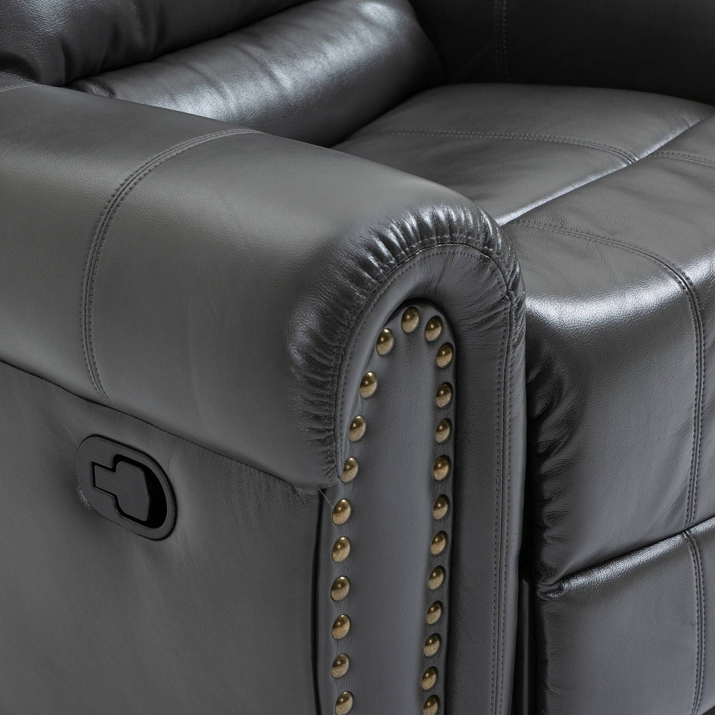 Black Microfiber Manual Standard Recliner N130483