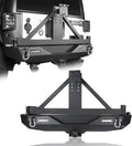 Rear Bumper with Spare Tire Carrier & Receiver Hitch & 2x LED Floodlights S69066