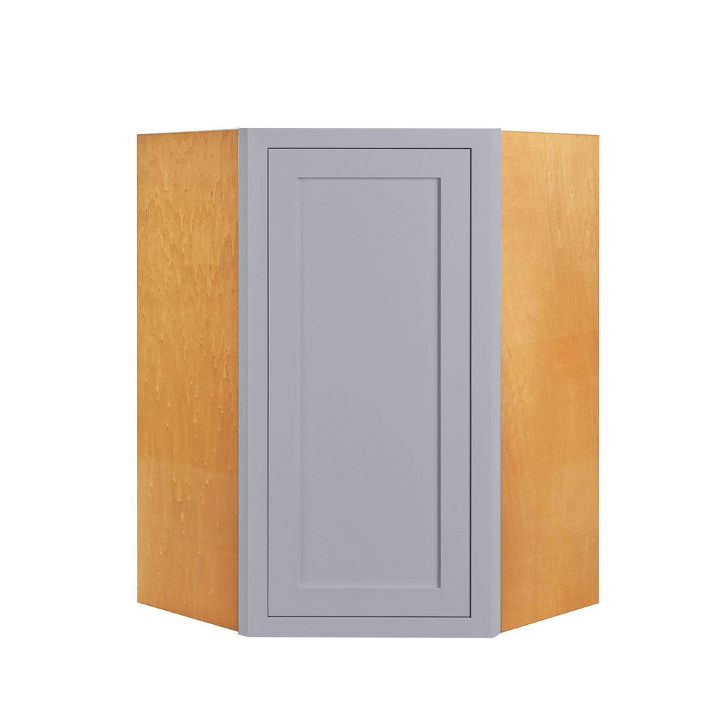 27 inch Wide 39 inch Tall 14 inch Deep Light Gray Inset Shaker Wall Cabinet U960