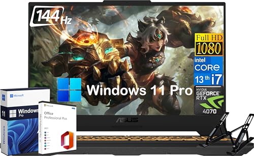 15.6" FHD 144Hz Gaming Laptop PC, Intel i7-13620H, RTX 4070 8GB, 32GB DDR5, 2TB SSD, Win 11 Pro P506