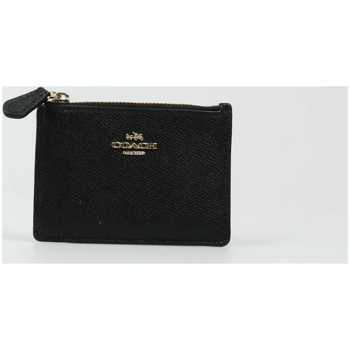Skinny ID Case in Cross Leather Light Gold Black H89176
