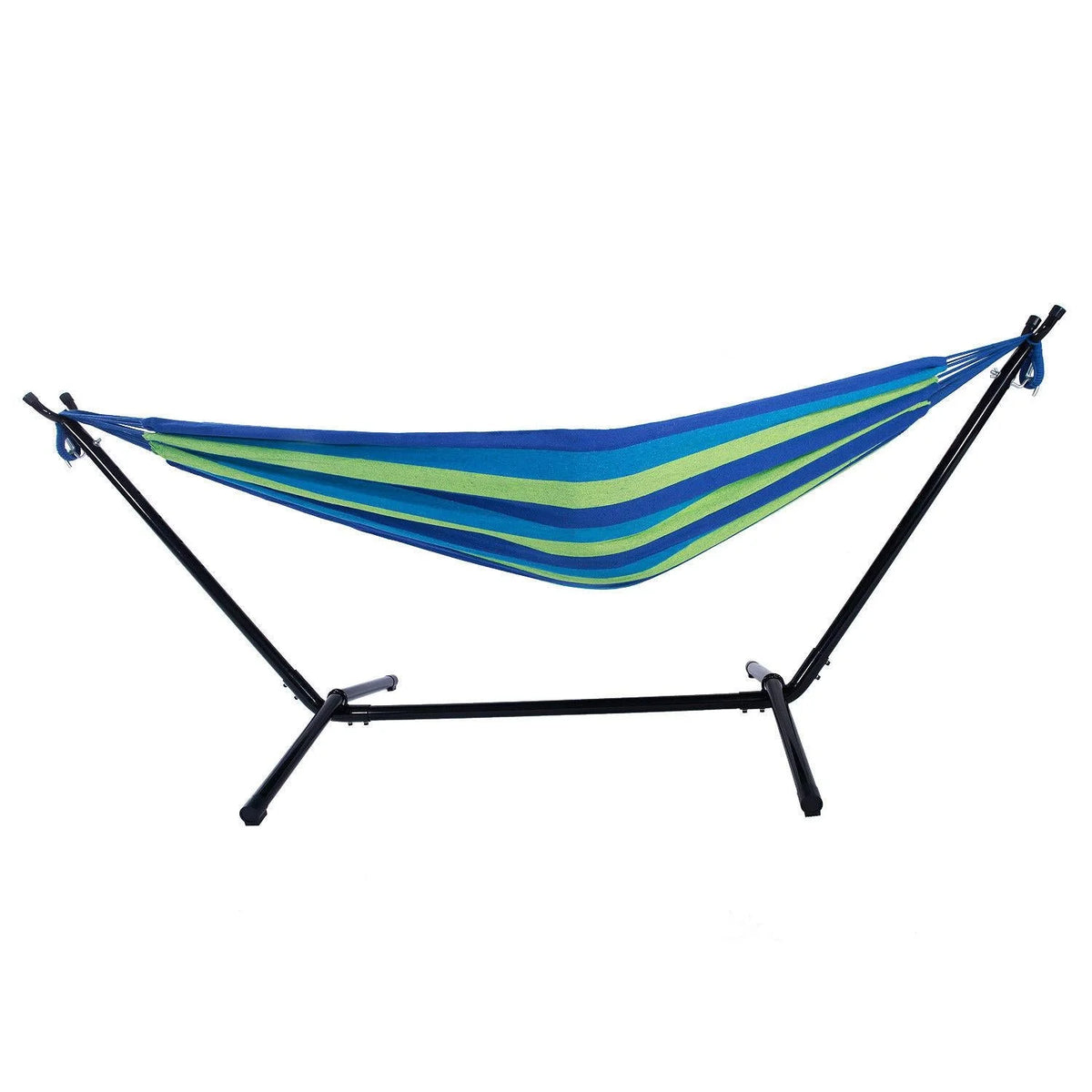 2-Person Portable Hammock with Canvas and Metal Stand Q6535