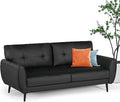 White Tufted Leather Loveseat Sofa M1293