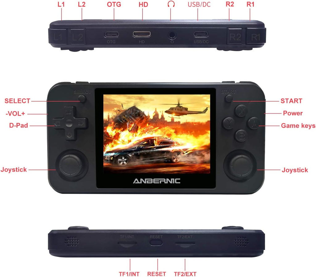 Handheld Game Console with 3.5 Inch HD Screen (Black) B847626