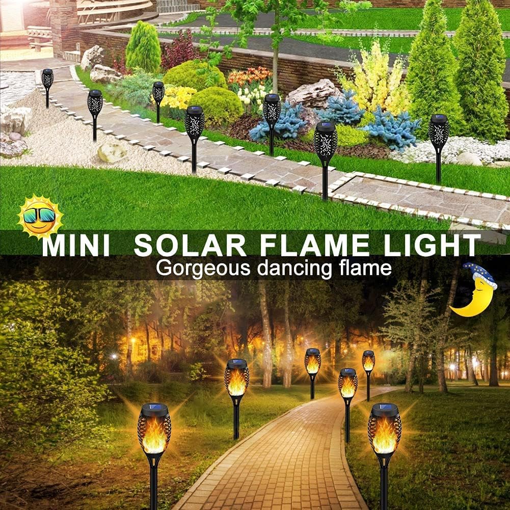 12 Pack Solar Torch Light with Flickering Flame M631