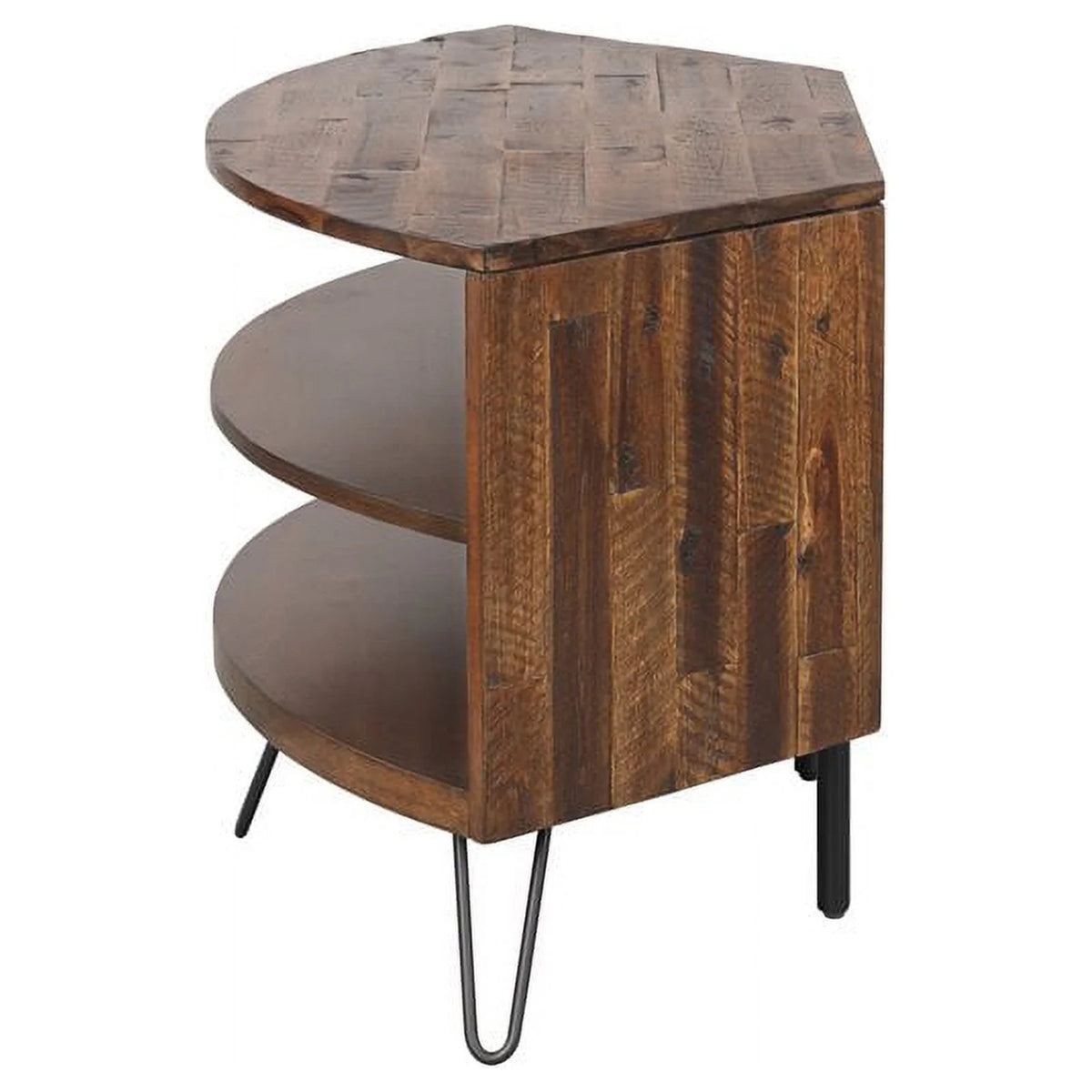 Brown Acacia Wood Corner Media Stand S54238