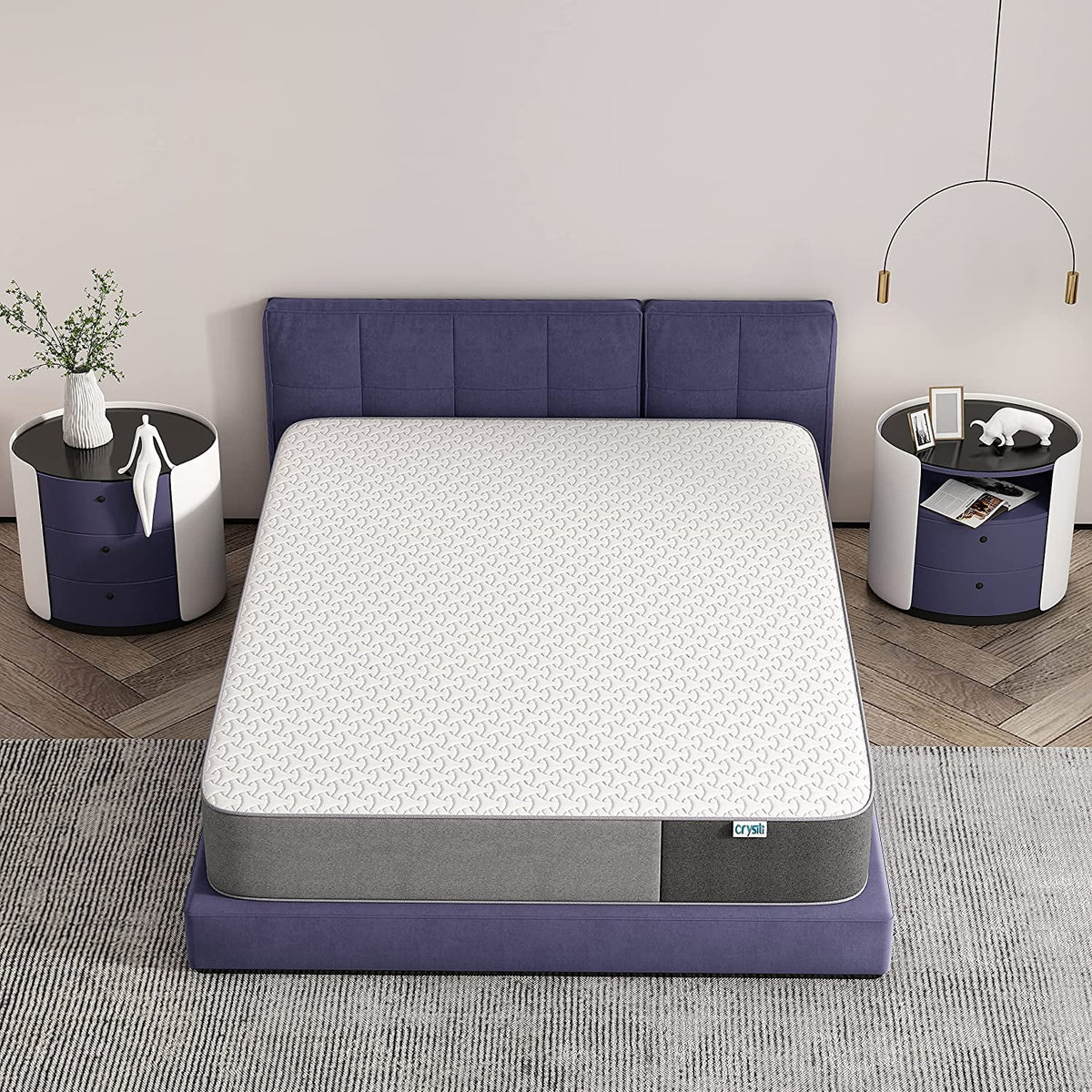 10 Inch Gel-Infused Memory Foam Pillow Top Twin Size Mattress C96390