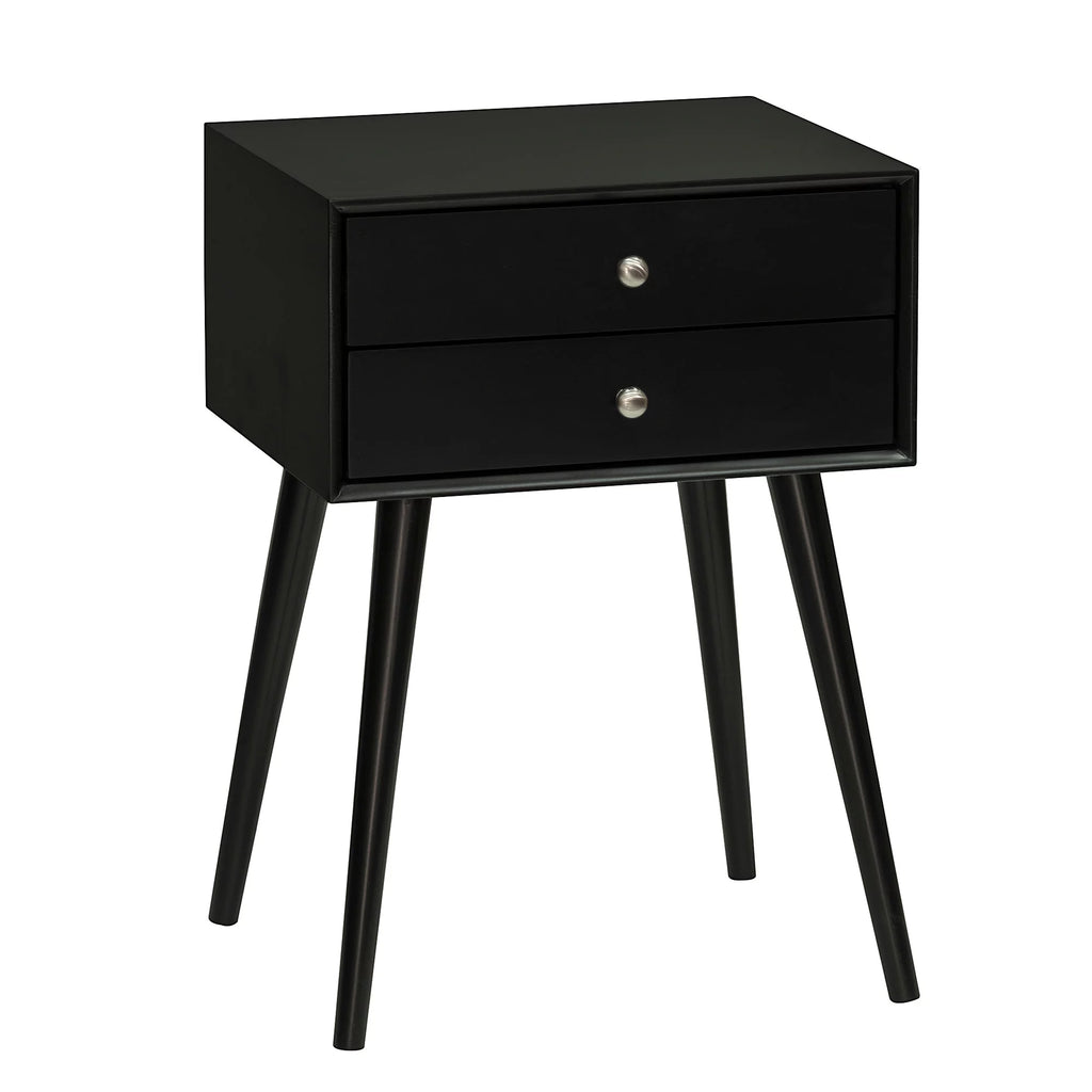 Black Side Table with 2 Pull Out Drawers G1134