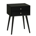 Black Side Table with 2 Pull Out Drawers G1134