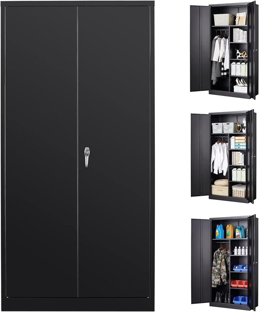Black Tall Steel Locker Storage Cabinet X100370