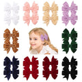 Velvet Hair Bows, 20PCS 3" Alligator Clips S61877
