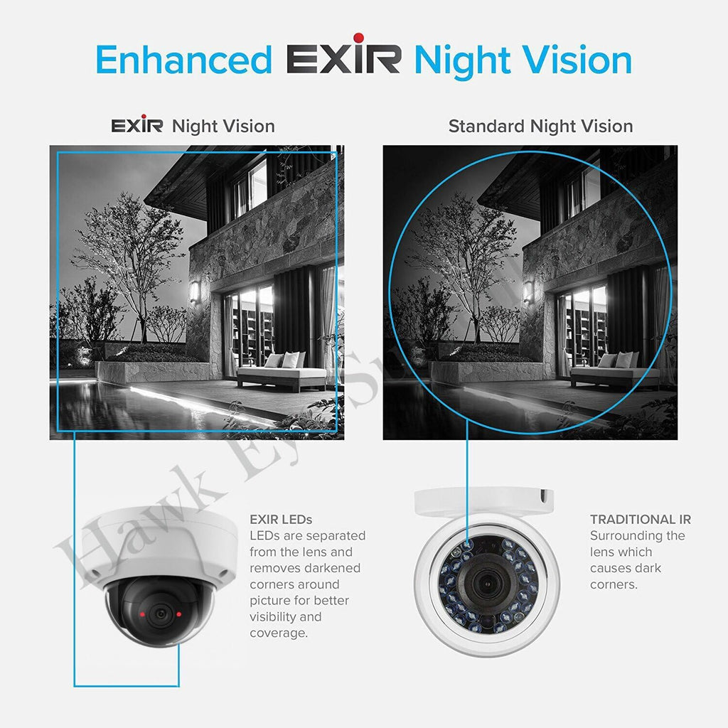 5MP PoE Dome IP Security Camera IR Night Vision Weatherproof 2.8mm Lens H510