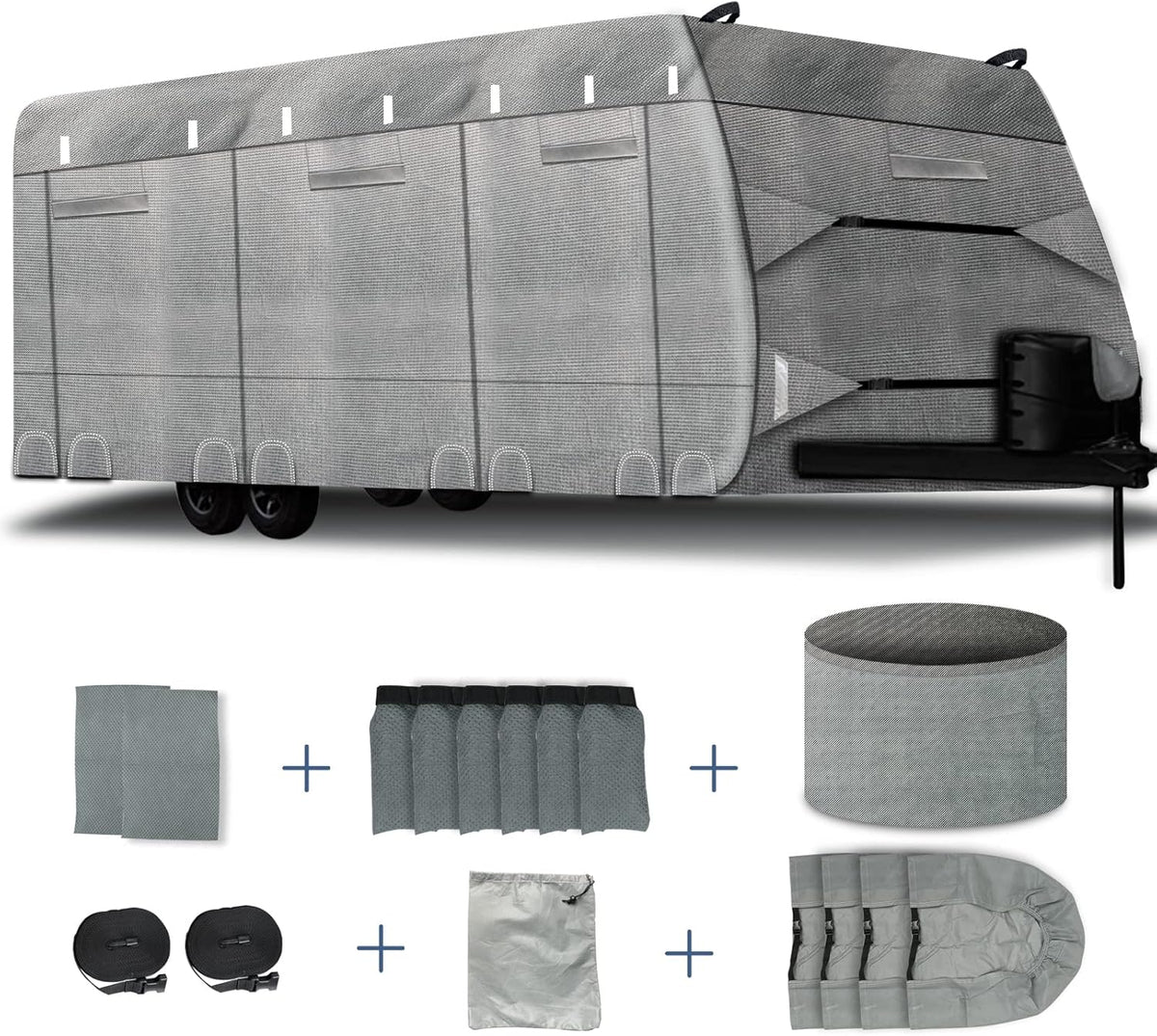 6 Layers Windproof Anti-Scratch UV Resistant Travel Trailer Cover L888043